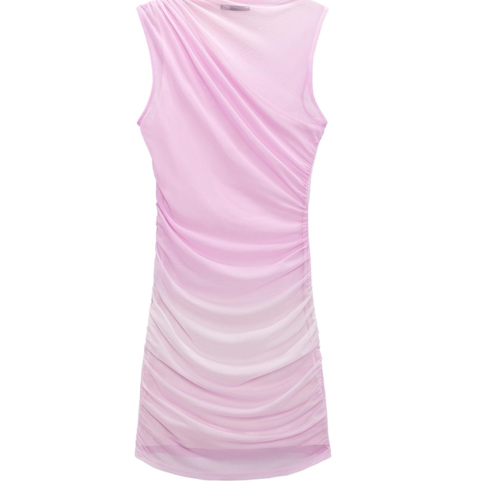 Zara Elegant Pink Sleeveless Dress